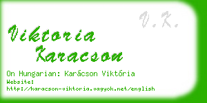 viktoria karacson business card